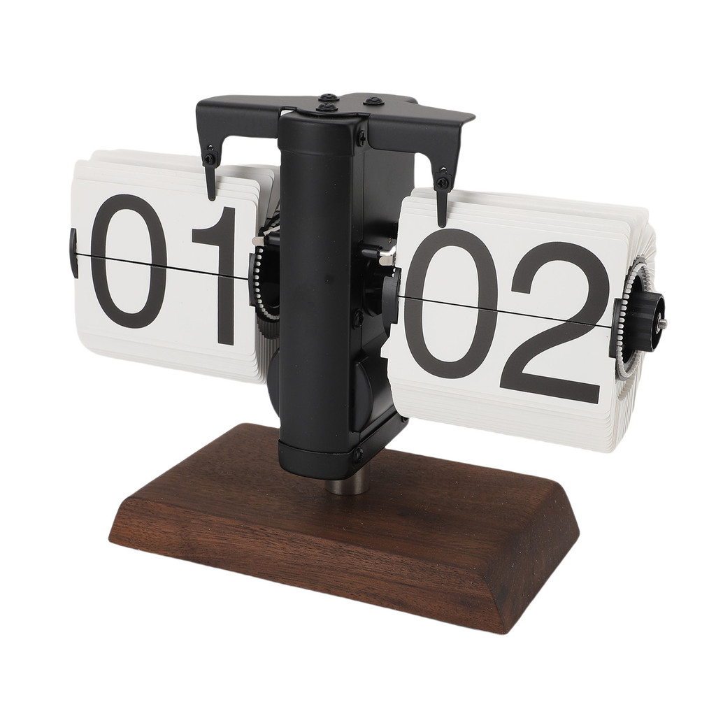 [EPAY] Flip Desk Clock Retro Large Number Mechanical Automatic Flip Clock สําหรับห้องนั่งเล่นโฮมออฟฟ