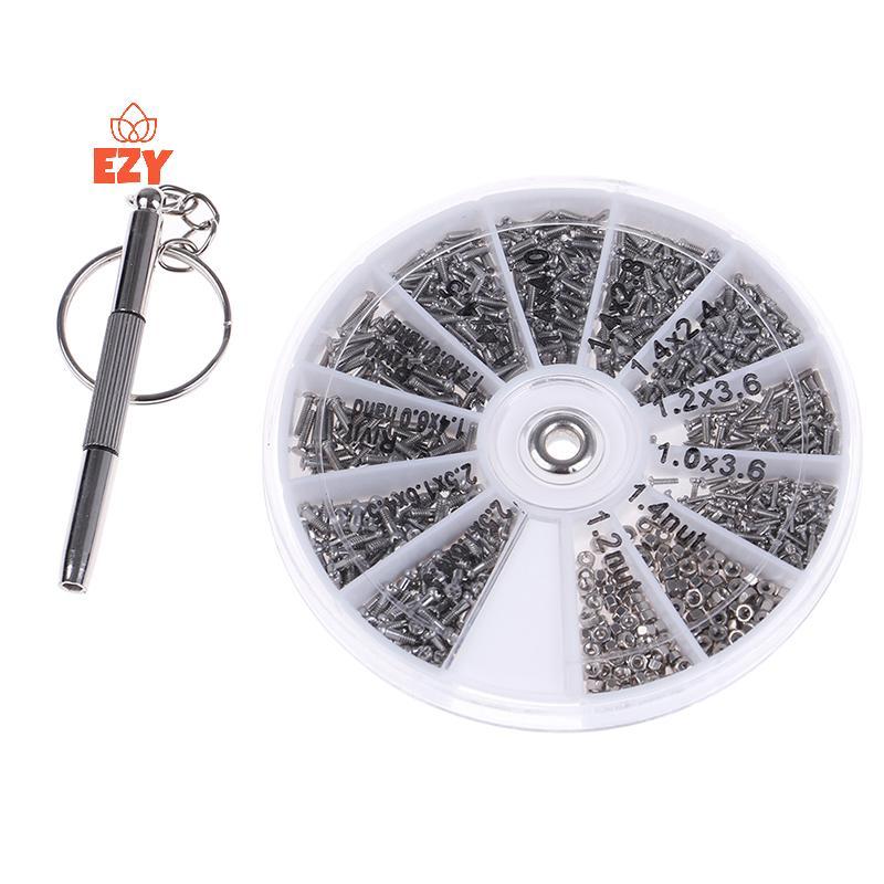 EZY 600 ชิ้น Tiny สกรู Nut + ไขควงนาฬิกาแว่นตาซ่อมชุดเครื่องมือใหม่
 ใหม่ ใหม่