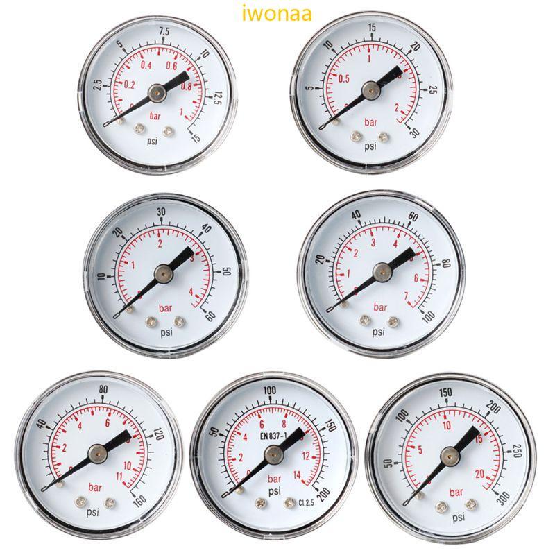 Iwo 40 มม.1 8 BSPT เครื่องวัดความดันด้านหลังด้านหลัง 15 30 60 100 160 300 PSI Bar สําหรับ