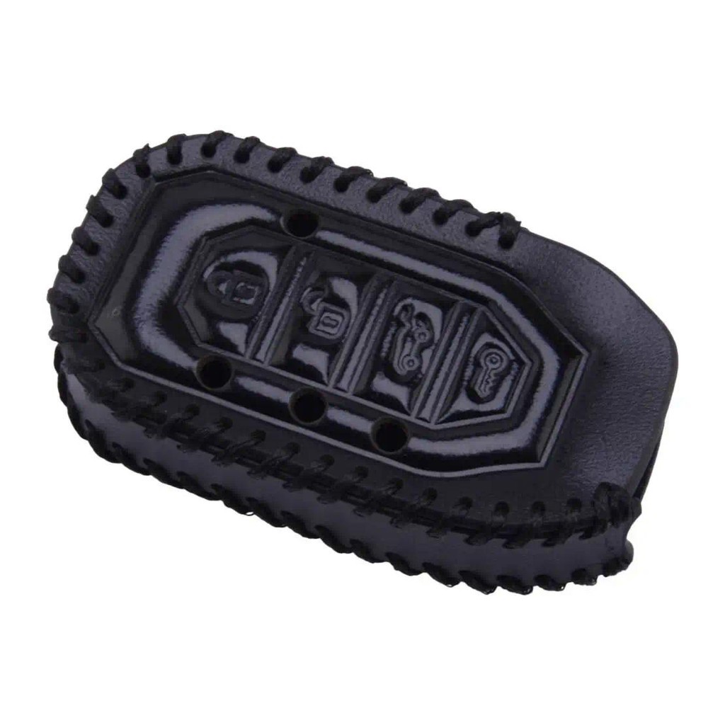 สีดํา PU หนัง Key Fob ฝาครอบกรณี RFX-P2WG15-SS Fit สําหรับ Compustar G15 2Way Remote
