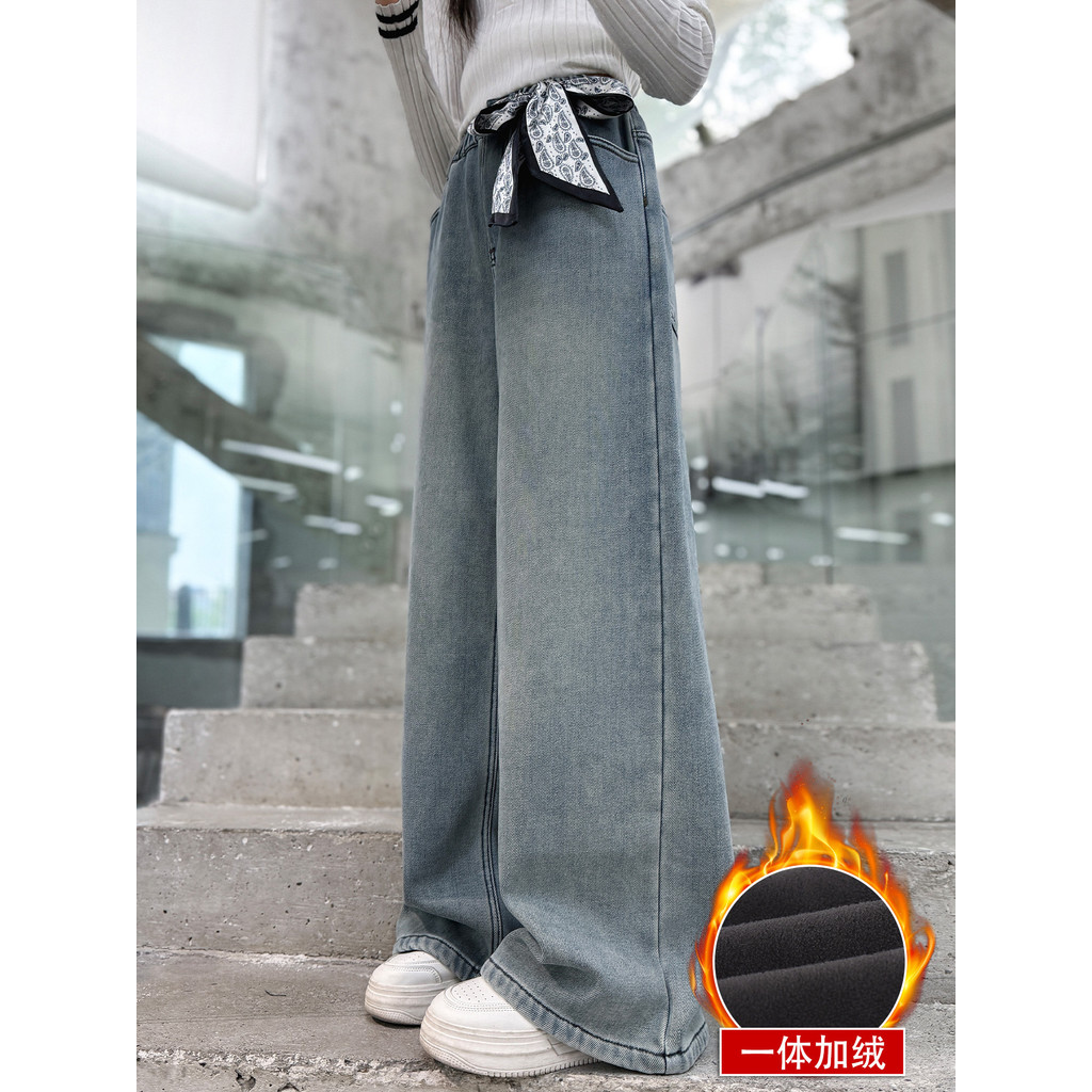 Girls Fleece-Fleece-Fleece-Fleece-Fleece-Fleece-Fleece Pants Autumn Winter