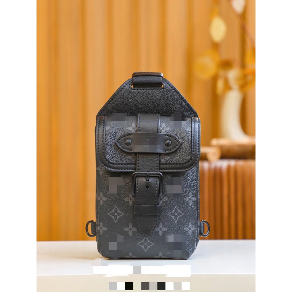 LV สินค้าแท้ Louis Vuitton กระเป๋าสะพายข้างสำหรับผู้หญิง โมโนแกรม Eclate หนังวัวเคลือบผ้าใบ ลาย Saum