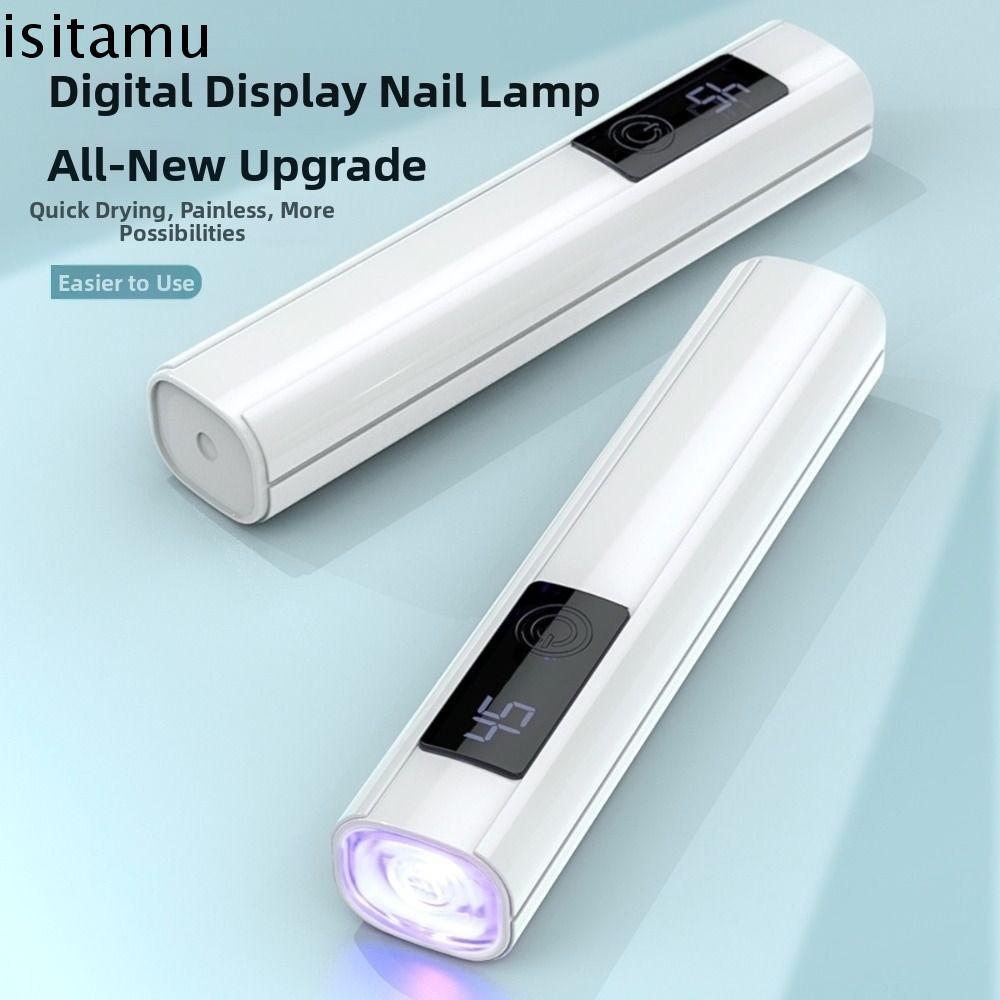 ISITAFT ไฟเครื่องอบเล็บขนาดเล็ก, 45s Timer Single Finger LED Nail Lamp, จอแสดงผลดิจิตอลอเนกประสงค์แบ