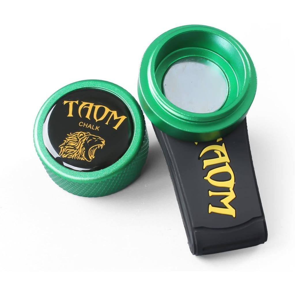 TAOM Round Shaped Pool Chalk Holder, Portable Pool Chalk Cubes, Magnetic Mini Chalk Holder Pool Bill