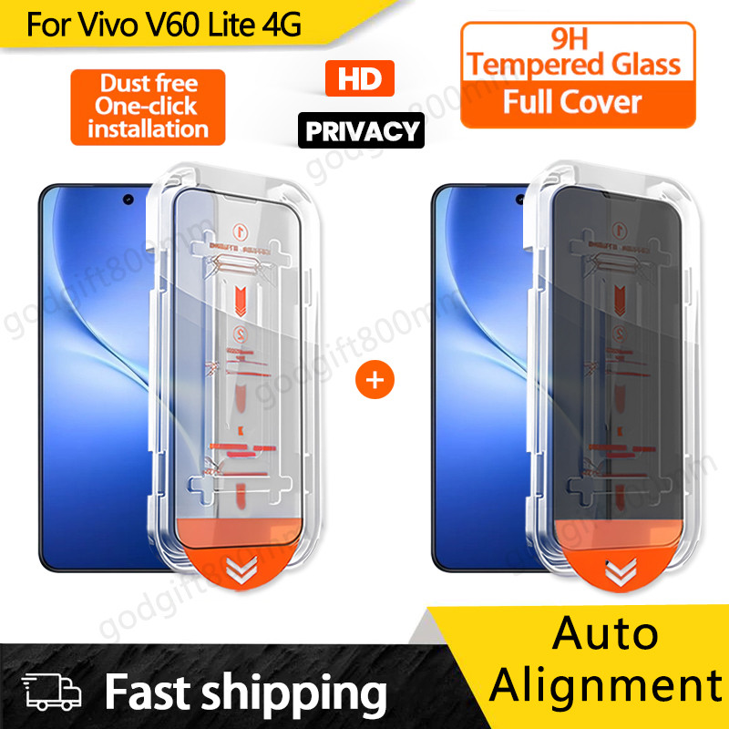 กระจกนิรภัยสําหรับ Vivo V60 Lite V50 V40 V30 Lite V29e V27e V25 V25e V23 V23e 5G 4G ติดตั้งง่าย HD A