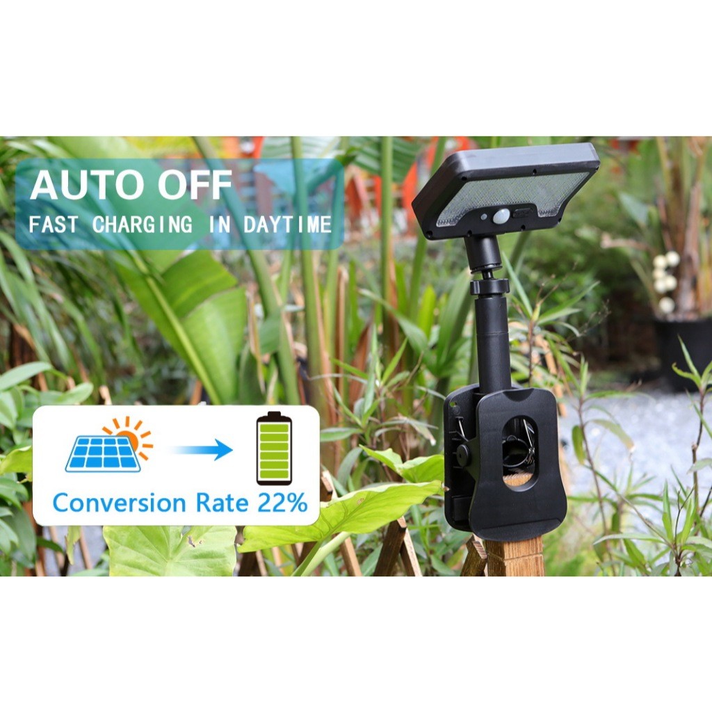 Solar light โคมไฟโซลาร์เซลล์แบบหนีบ LED มีแสงขาวและแสงเหลืองในตัว สามารถปรับได้ด้วยรีโมทคอนโทรล - รูปที่ 5