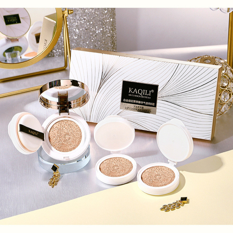 Kaqili Platinum Flower Essence Essence Cushion BB Cream Light Concealer Liquid Foundation Free Repla