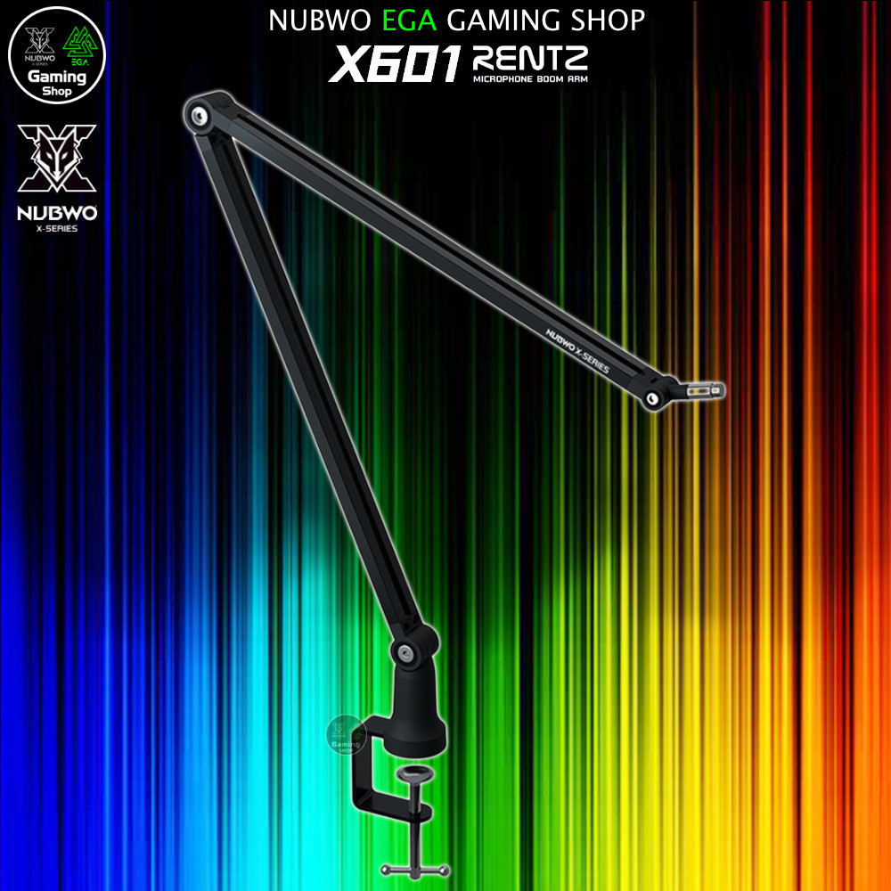 🎮 GAMING NUBWO X601 RENTZ Microphone Boom Arm ขาจับไมโครโฟนยึดกับโต๊ะ ขาจับไมค์ สตรีมมิ่ง เก็บสายได้ ขาแขวนไมโครโฟน 601
