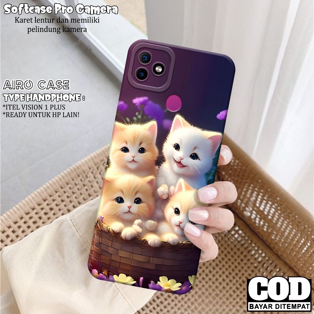 Softcase ITEL VISION 1 PLUS เคสล่าสุด ITEL VISION 1 PLUS เคสแฟชั่น KUCING เคส ITEL VISION 1 PLUS Kes