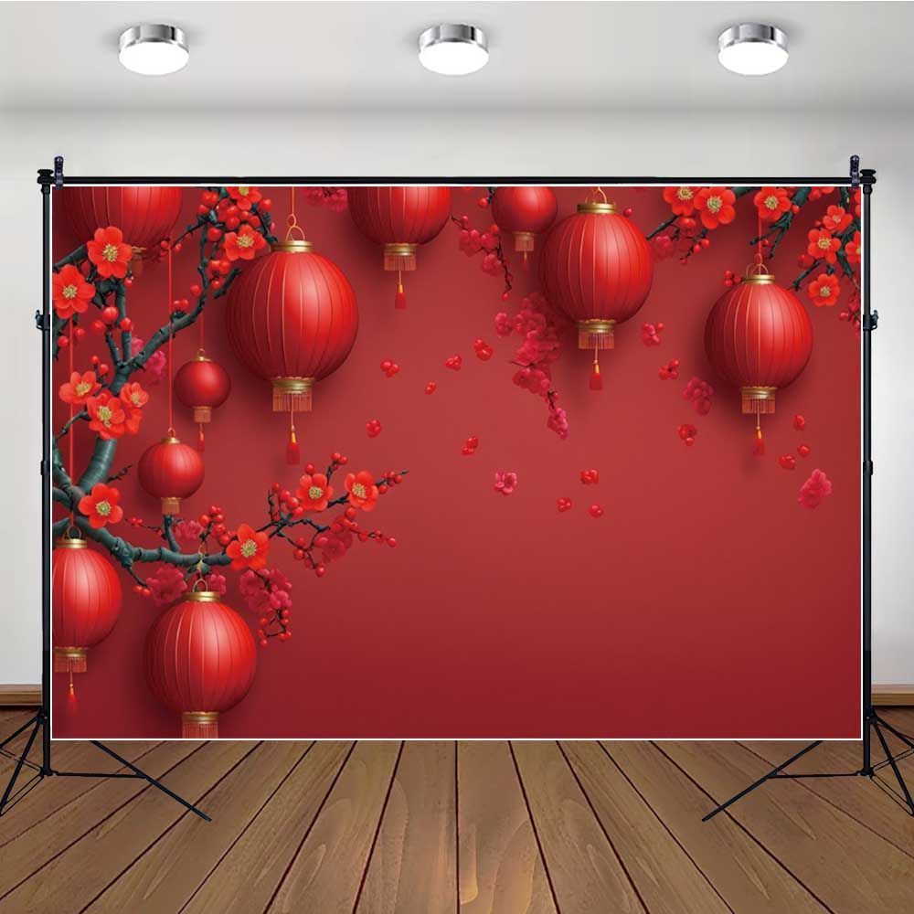 สไตล์จีนสีแดงเทศกาลปีใหม่วันปีใหม่พื้นหลังผ้าเทศกาลกลางฤดูใบไม้ร่วงภาพครอบครัวการถ่ายภาพผนังพื้นหลังวันหยุดพรมพิเศษ - รูปที่ 4