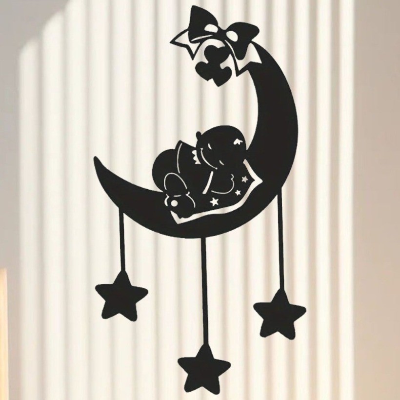 CIFbuy Aesthetic Metal Moon Wall Hanging Decor for Room