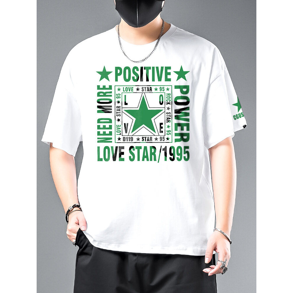 จัดส่ง 24 ชั่วโมง CHAOLIUKE | Loose Fit T-Shirt for Plus Size Men COD