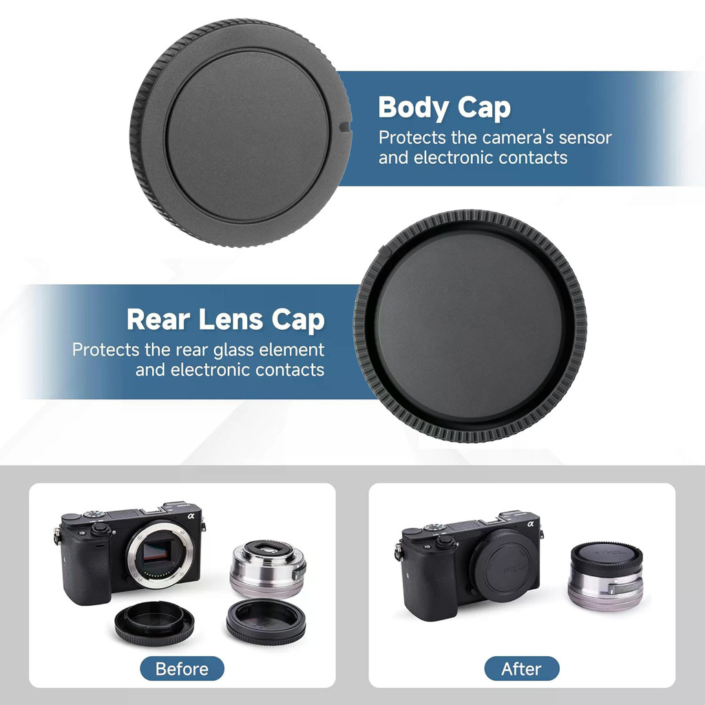 เลนส์กล้อง Canon Front Body Cap + เลนส์กล้องฝาครอบเลนส์ด้านหลังสําหรับ Nikon Z Nikon F Canon EF Cano