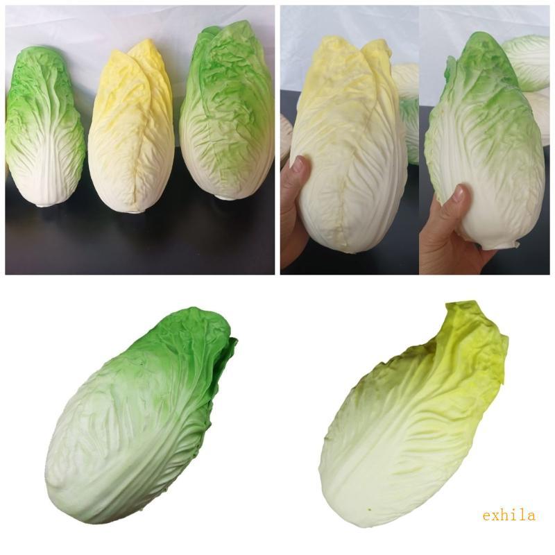 Exhila ประดิษฐ์กะหล่ําปลีจีนรุ่นจําลองที่สมจริงตกแต่งผักสําหรับตกแต่งบ้านและ Shop Di