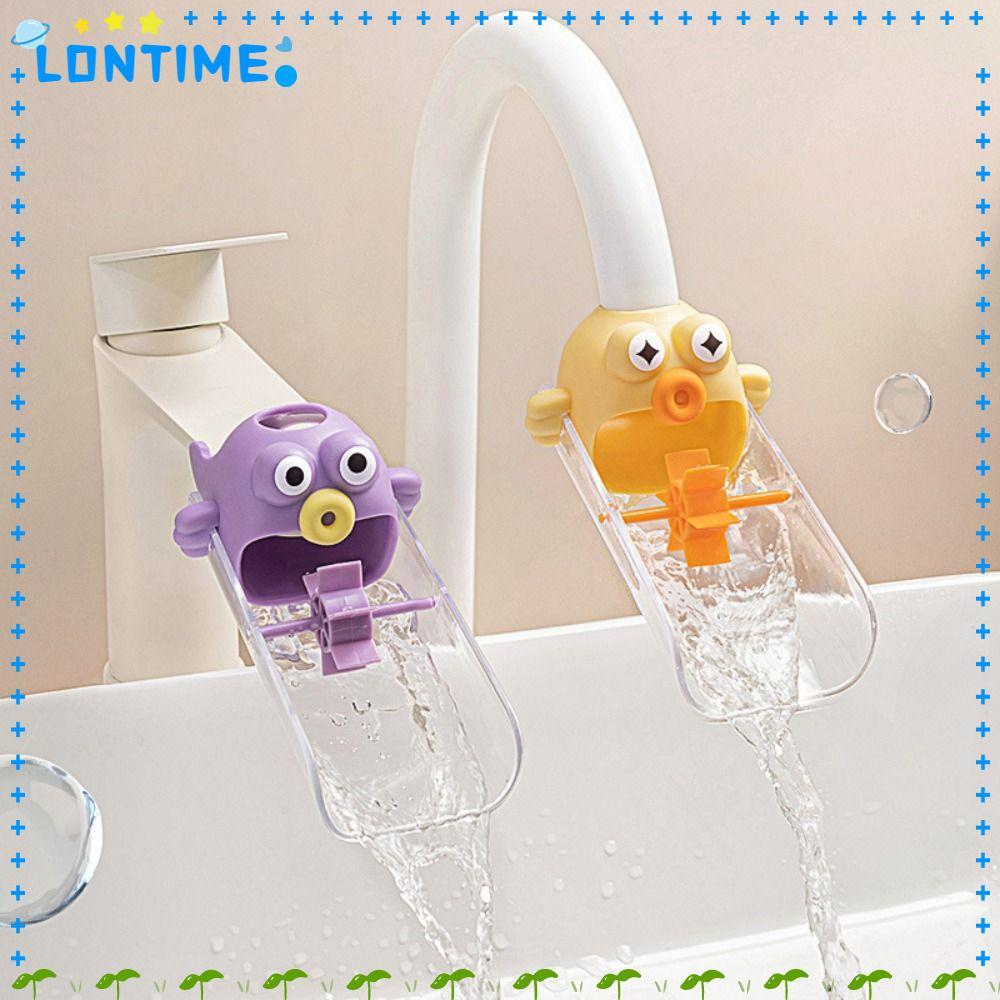 LONTIME Kids Faucet Extender, Hand Washing Cartoon Hand Washing Extender, Cute Equipment Bathroom Kitchen Accessories สะดวก Sink Faucet Extension Children