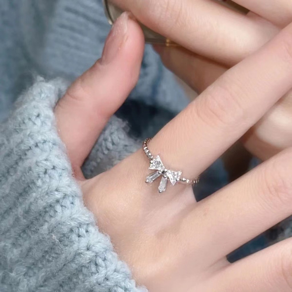 แหวนรูปโบว์ ปรับขนาดได้ น่ารัก พร้อมส่ง