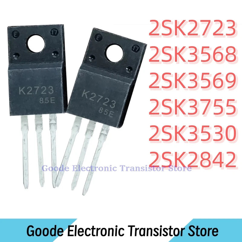10PCS 2SK2723 K2723 2SK3568 K3568 2SK3569 K3569 2SK3755 K3755 2SK3530 K3530 2SK2842 K2842 TO-220F ใน