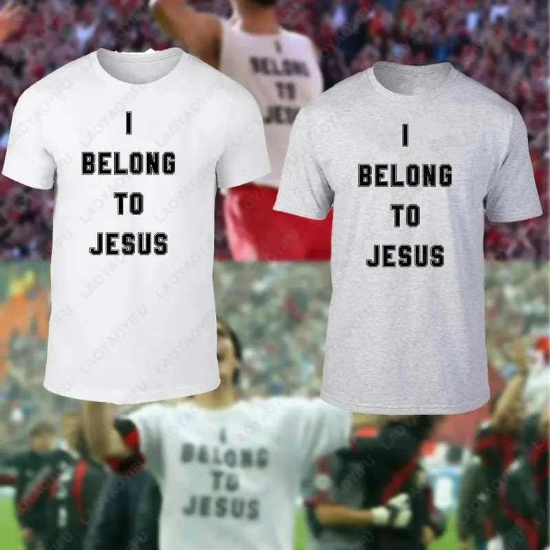 เสื้อยืดลายกราฟิก I BELONG TO JESUS สำหรับผู้ชาย เสื้อยืดใหม่ K-A-K-A I Belong To Jesus เสื้อยืดผู้ช