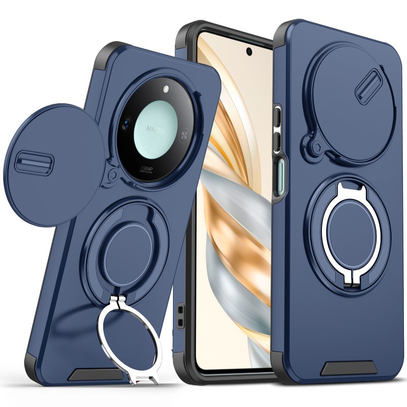 Honor X9D X9C X9A X9B X7C X7D X6A X6B X6C X5C Plus X9C Smart สไลด์กล้องเลนส์ป้องกันแหวนขาตั้งแม่เหล็