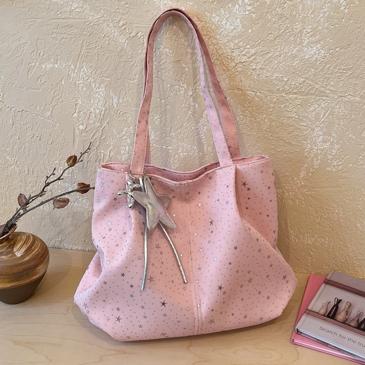 Lazy Design All-Match Star Underarm Tote Bag Female