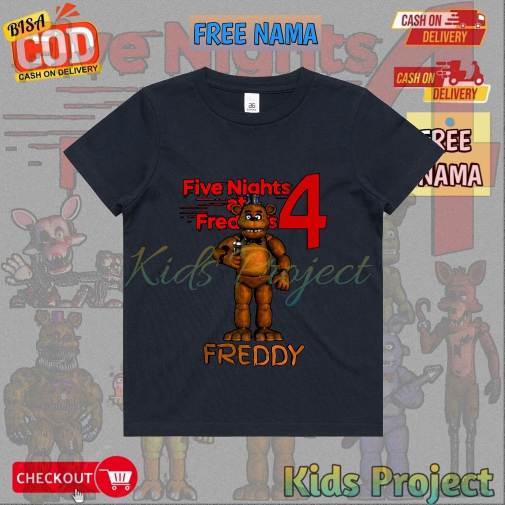 Freddys Five Nights at Freddys 4 Character Kids T-Shirt