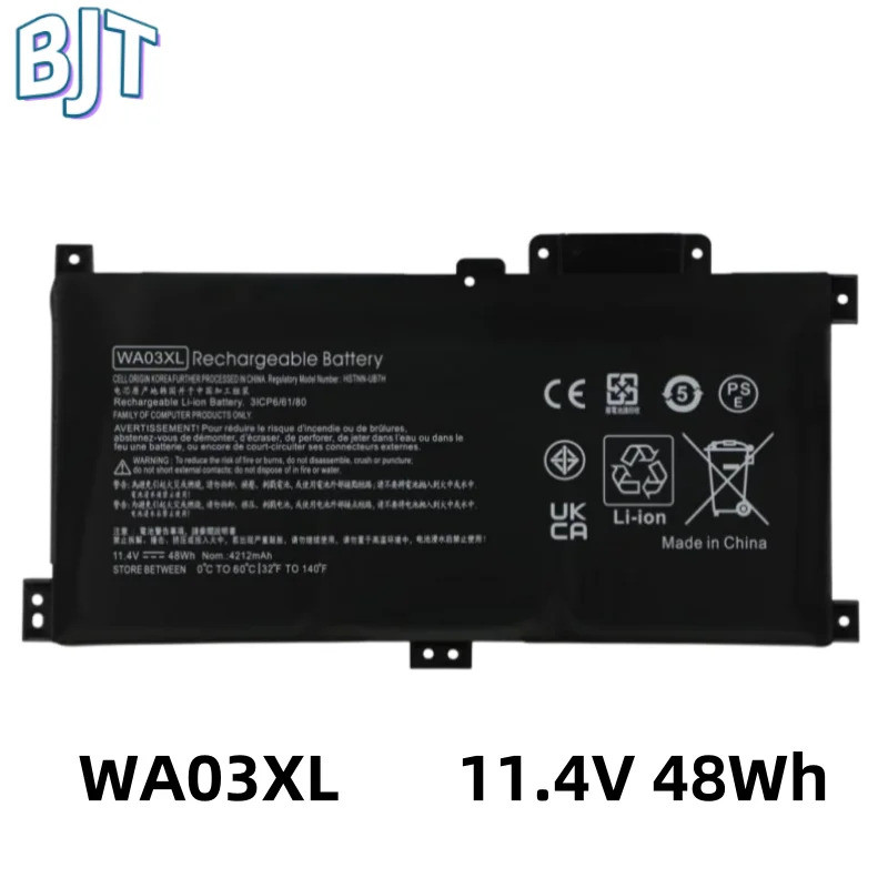 New WA03XL Laptop Battery For HP Pavilion X360 15-BR040NZ BR052OD BR068CL BR012UR 916812-855 HSTNN-U