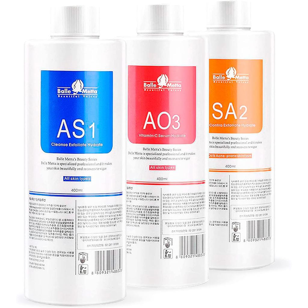 BR UN Hydrogen Oxygen Facial Cleanser Essence-A แพ็ค 400ml 3 Water Exfoliating Liquid AS1, SA2 และ A