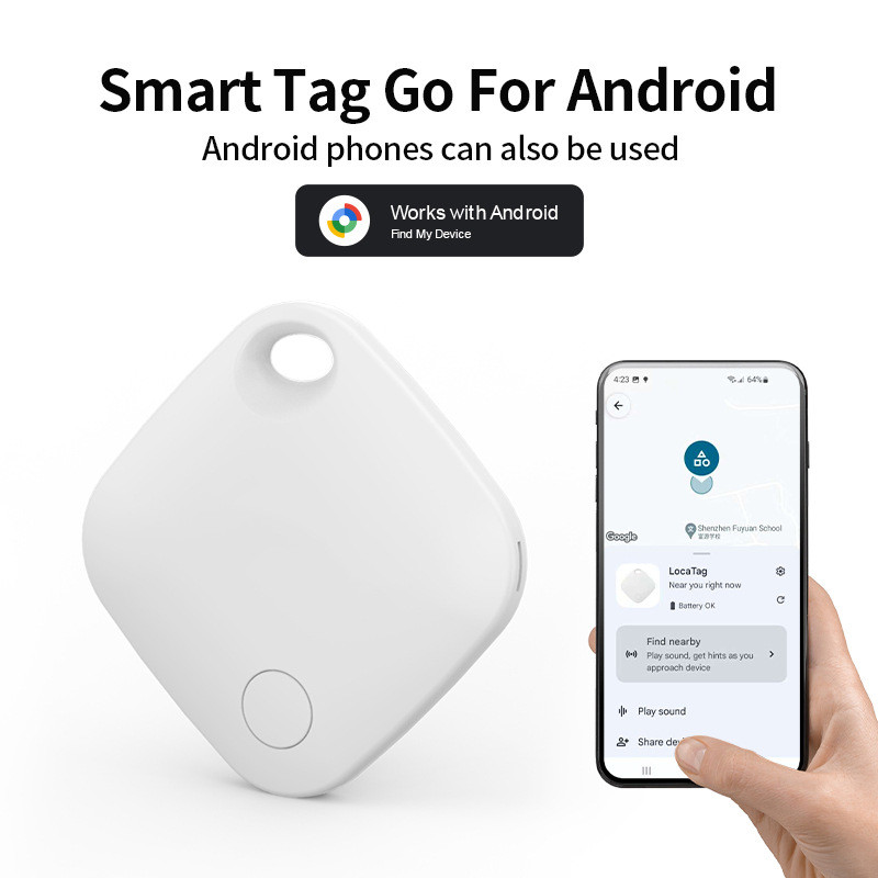 Android Android Locator AIRTAG อุปกรณ์ป้องกันการสูญหายกระเป๋าเดินทางตําแหน่งสัตว์เลี้ยง Google Certi