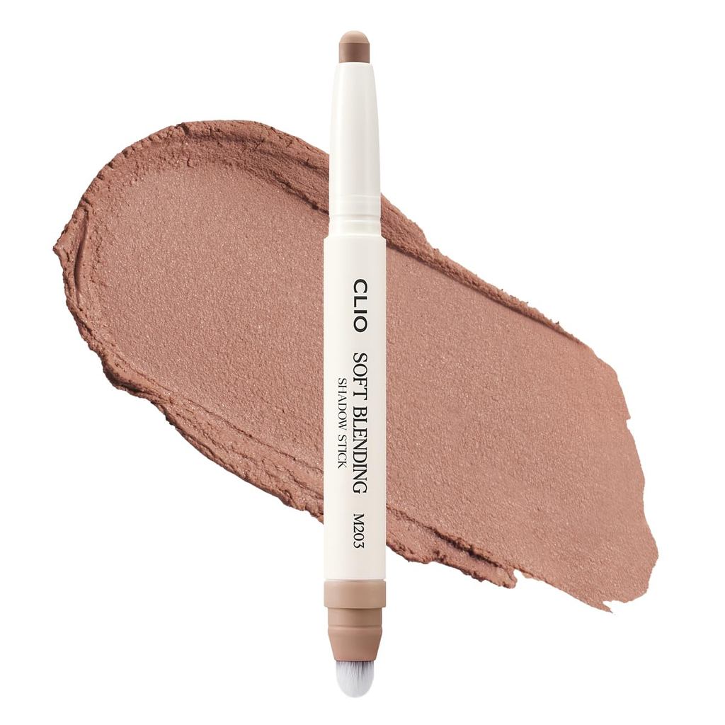 CLIO Soft Blending Eyeshadow Stick - ติดทนนาน, Matte, Shimmer & Glitter Finishes, แปรงในตัวสําหรับเก