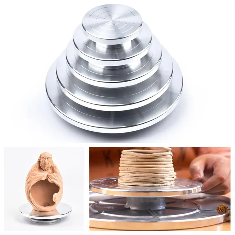 Pottery aluminum alloy double-sided turntable sculpture pottery clay hand-made model platform potter