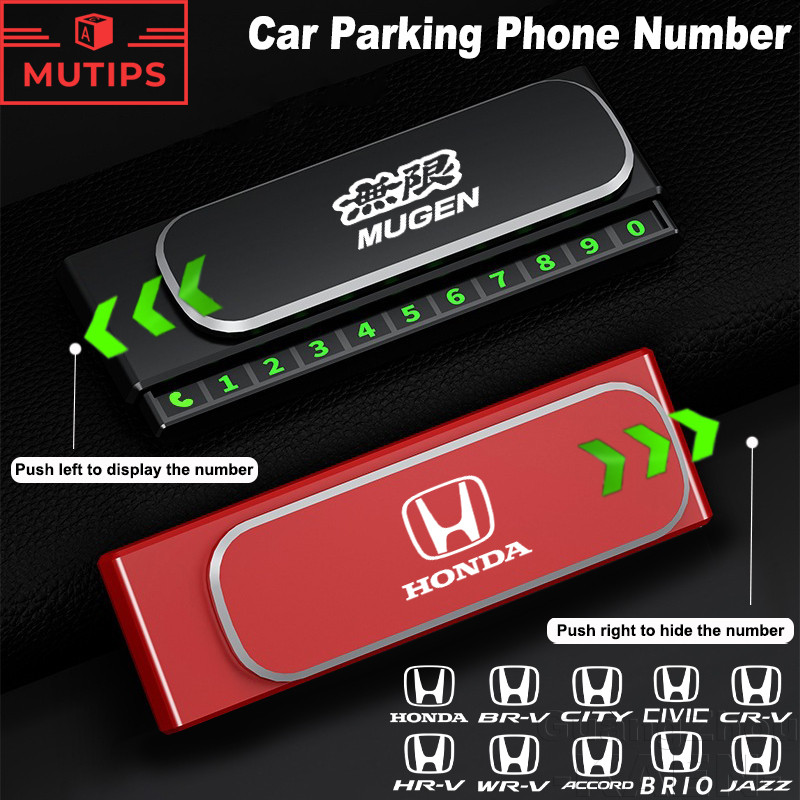 Honda รถยนต์ ป้ายหมายเลขโทรศัพท์ ติดรถยนต์ สําหรับจอดรถชั่วคราว แม่เหล็ก Phone Number Card สำหรับ Ci