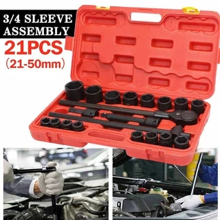 ชุดบล็อก 3/4 (6หุน) 21Pcs บล็อคชุดบล็อค ในชุดเดียวกัน 21ตัวชุด ลูกบล็อค บล็อกถอดล้อ เครื่องมือซ่อมรถยนต์ เหมาะกับรถใหญ่