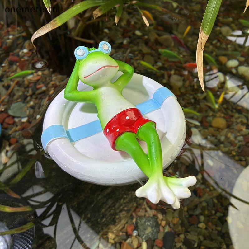 Oyr น้ําลอยกบรูปปั้น,กบบ่อเครื่องประดับ,Colorfast Easy Float น้ําลอยเรซิ่นสัตว์, รูปปั้นสวน N