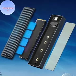 EARLYPTOND M2 SSD กรณี NVMe SATA Dual Protocol 10Gbps พร้อมจอแสดงผลหน้าจออัจฉริยะดิจิตอล USB3.2 Gen2 ประเภท C Disk กล่อง M.2 SSD Enclosure TH