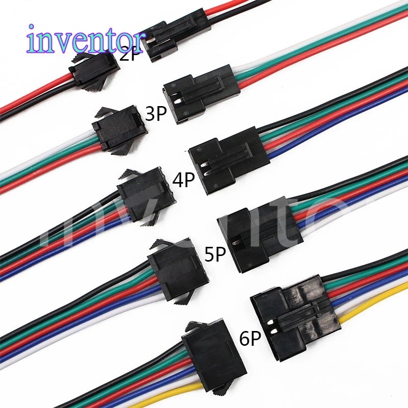 5 คู่ 2pin 3pin 4pin 5pin 6Pin SM JST Connector ชายและหญิง foLED Strip Light