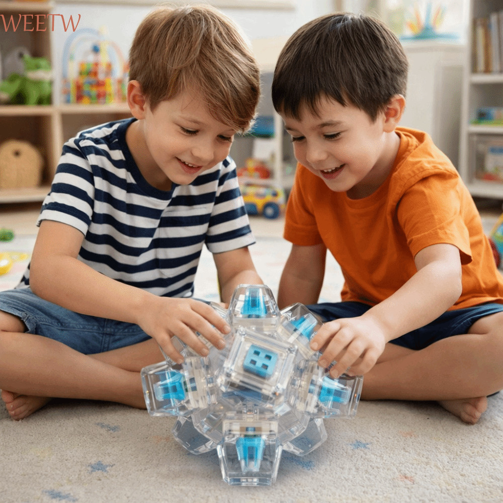 WEEKW Button Cube Ball Toy, Finger Games Focus Keyboard Key Toy, Keyboard Games Square Shape ทรงกลมท