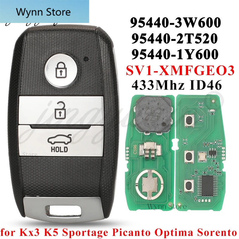 95440-3W600/2T520/1Y600 ID46 433MHz Keyless รถ Remote Key สําหรับ KIA K5 KX3 Sportage Picanto Optima