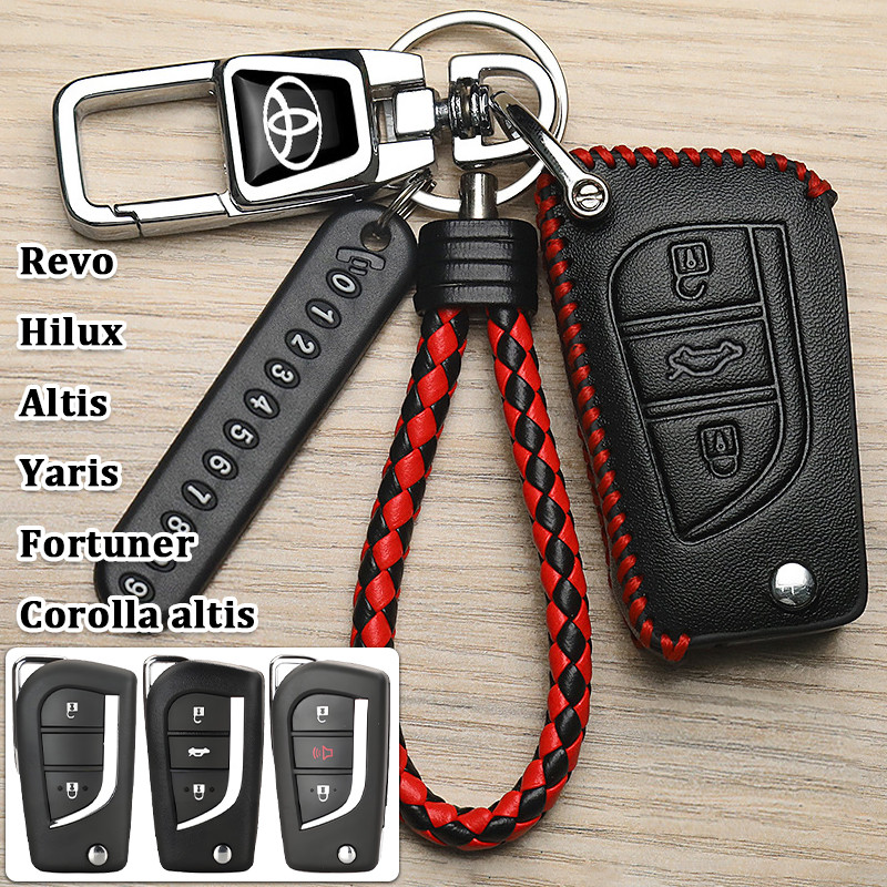 Toyota Corolla altis Revo Altis Hilux Yaris Fortuner ปลอกกุญแจรถ เคสกุญแจ Revo ปลอกกุญแจ Hilux พวงกุญแจรถปลอกกุญแจ Yaris