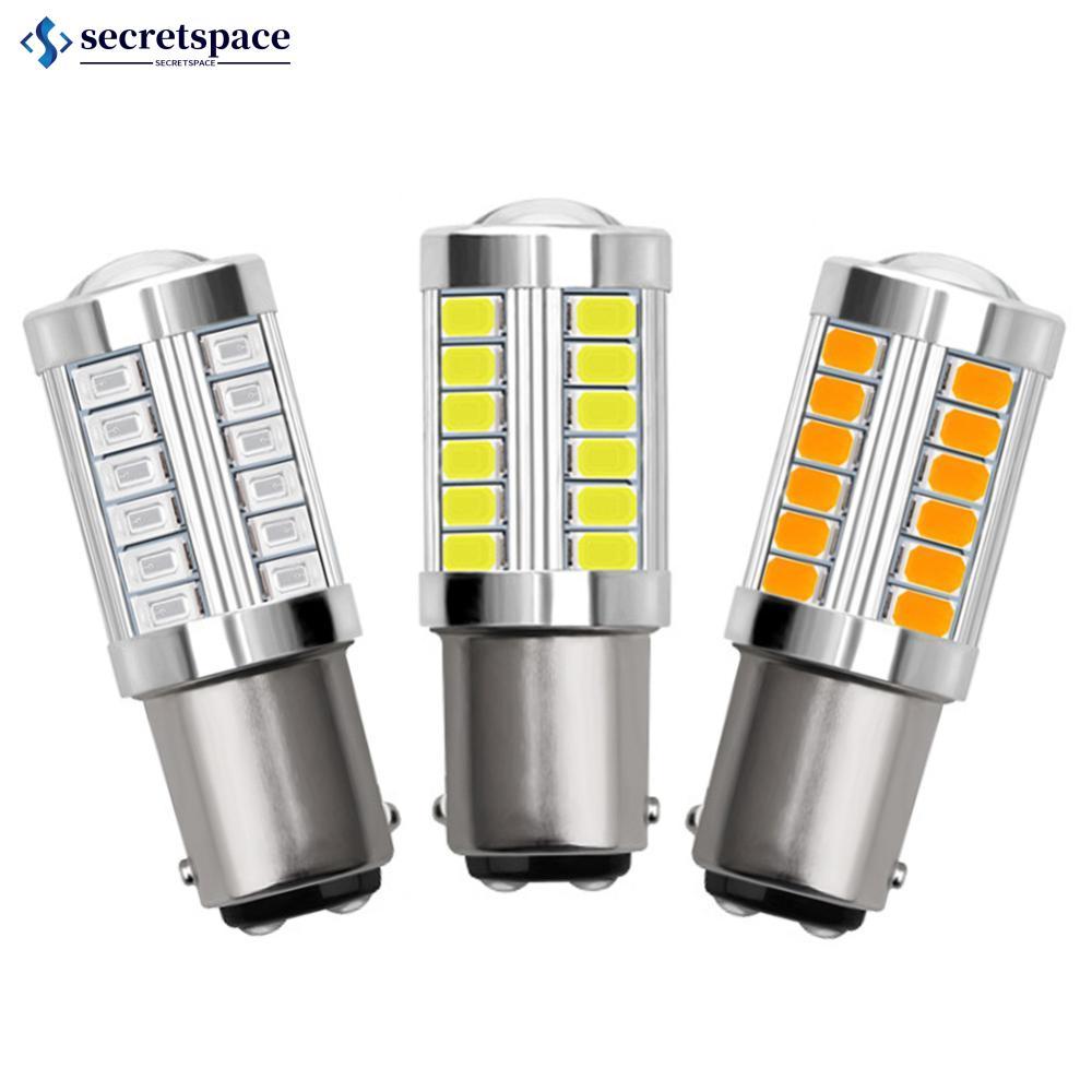 SECRETSPACE 1 PC 1157 33-SMD หลอดไฟ LED รถสํารองไฟย้อนกลับ 5630 BA15S P21W S1Z7