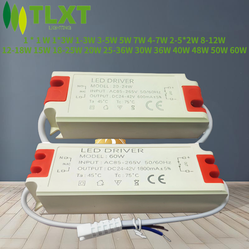 TLXT LED โคมไฟแยกไดรฟ์แหล่งจ่ายไฟ Ballast Transformer 1W 3W 1-3W 3-5W 5W 7W 4-7W 2-5*2W 8-12W 12-18W