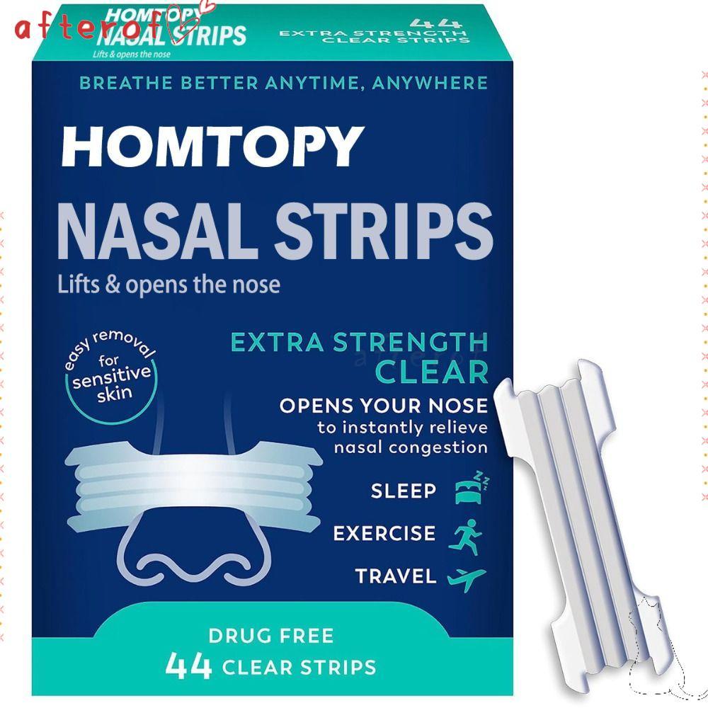 AFTEROF Nose Strips, Right Left Passage Sensitive Skin Stop Solution Extra Stronght Nasal Strip, Str
