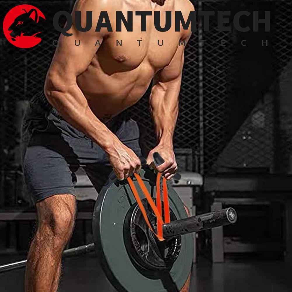 QUANTUMTECH 1 คู่ Horn Shape Fitness Handle, Multifunctional ปรับฟิตเนส Tranining Grip Handles, Easy To Grip สีส้ม/สีดํา Deadlift Horn Shape Handles Grips ฟิตเนสรถไฟ