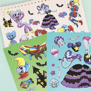 Poppy 5 Game Time Creative 5 รูปแบบ HUNTR/X VS Poppy เสื้อผ้าเปลี่ยนสติกเกอร์ Poppy Big Blue Cat สติ๊กเกอร์ตกแต่ง
