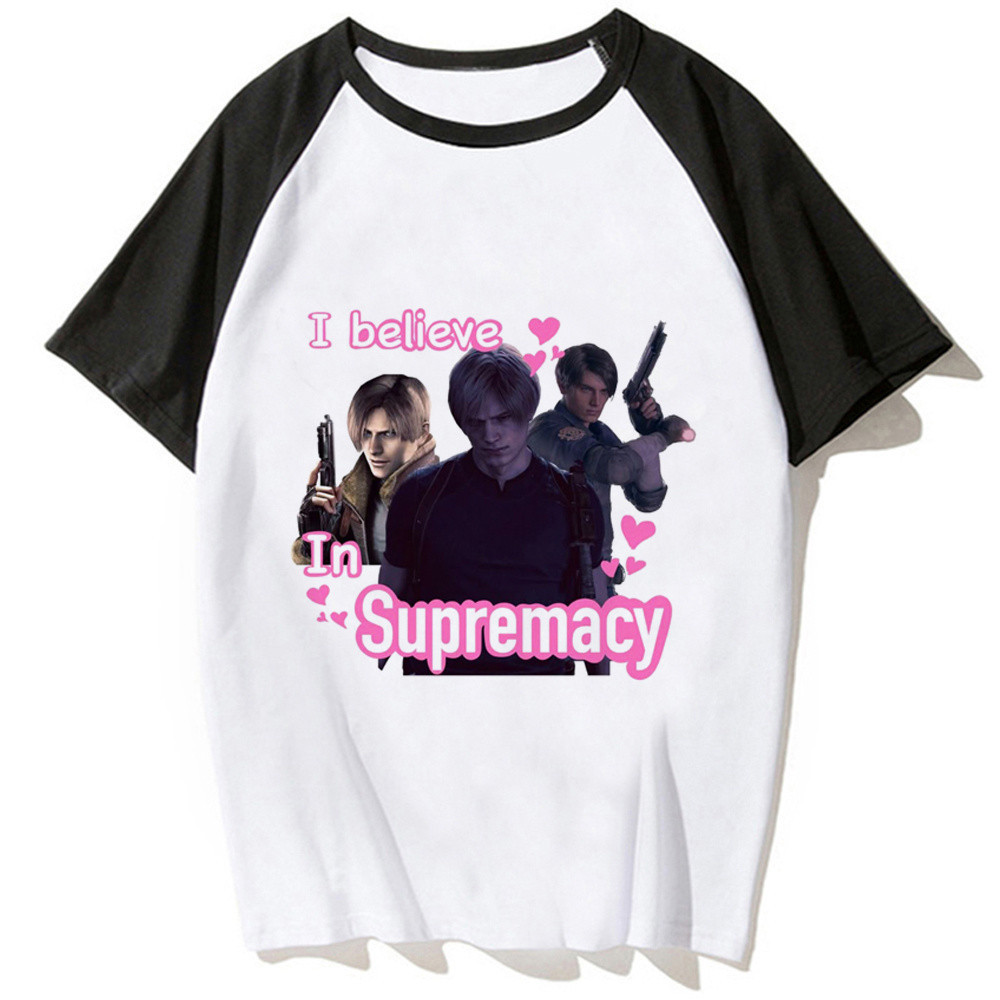 เสื้อยืดผู้หญิง Leon Kennedy - Grunge Aesthetic สีพาสเทล 2000s Streetwear Style