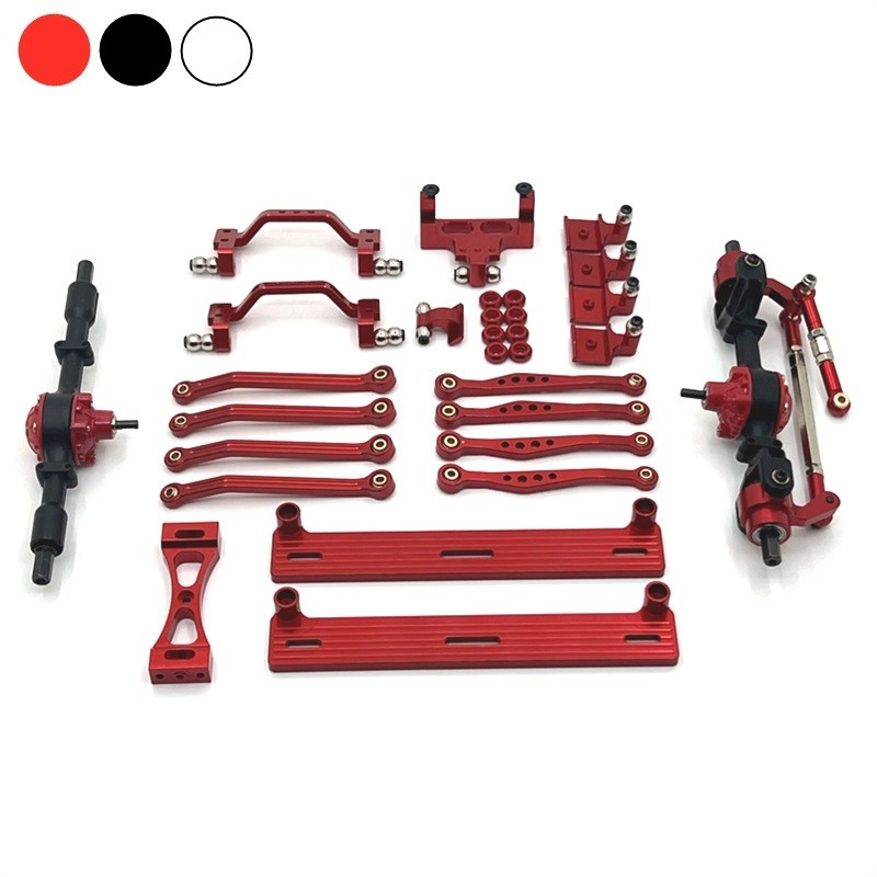WPL C64 C64-1 โลหะด้านหน้าและด้านหลังเพลาแชสซี Link Rod ดึง Rod Mount ด้านข้างเหยียบ Shock Mount ชุด