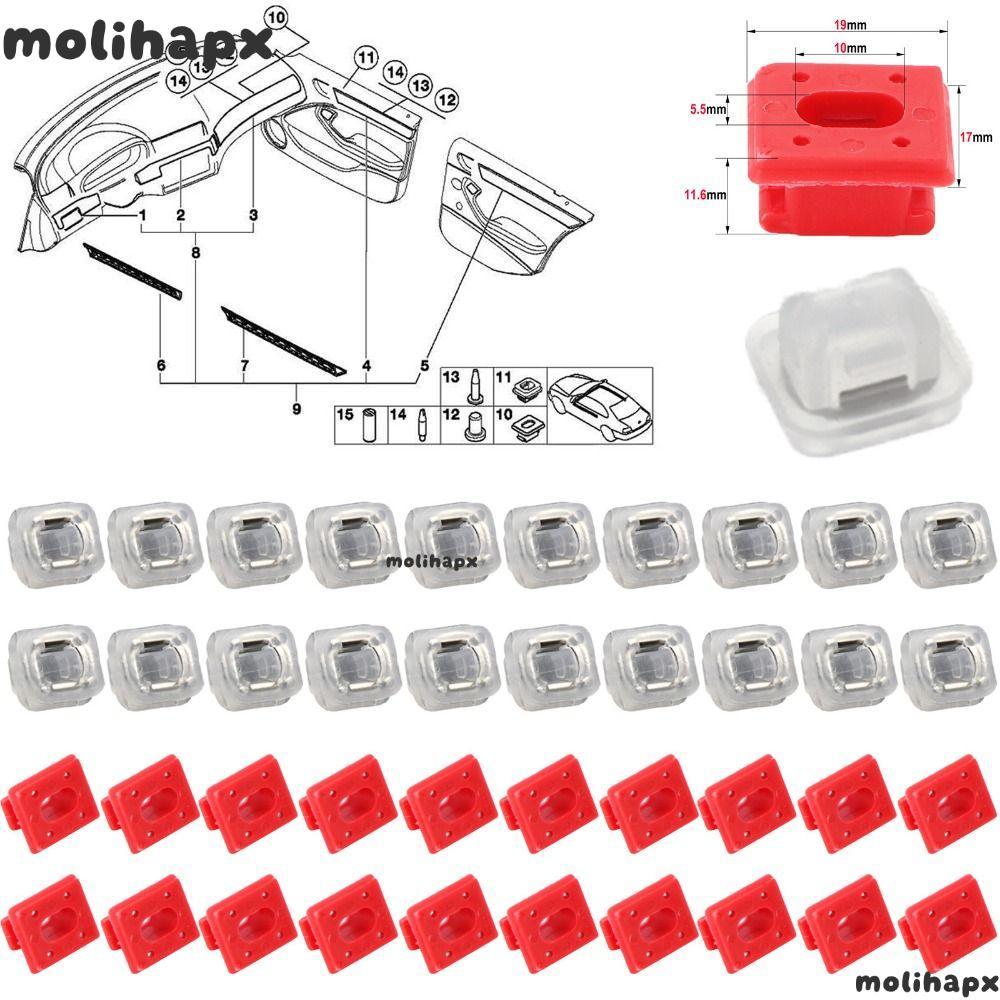 MOLIH 40 ชิ้นภายในคงที่หัวเข็มขัด, Retainers Grommets เปลี่ยนประตูรถ Snap, พลาสติก Dash Trim Mouldin
