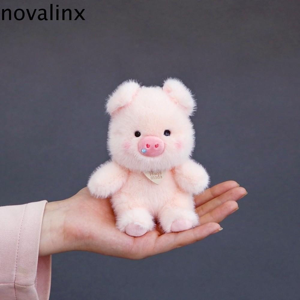 จี้หมูยัดไส้ โนวาลิเน็กซ์ เครื่องประดับการ์ตูนพวงกุญแจหมูตุ๊กตาพวงกุญแจแหวนน่ารักอ้วนกระเป๋าแขวนของขวัญ