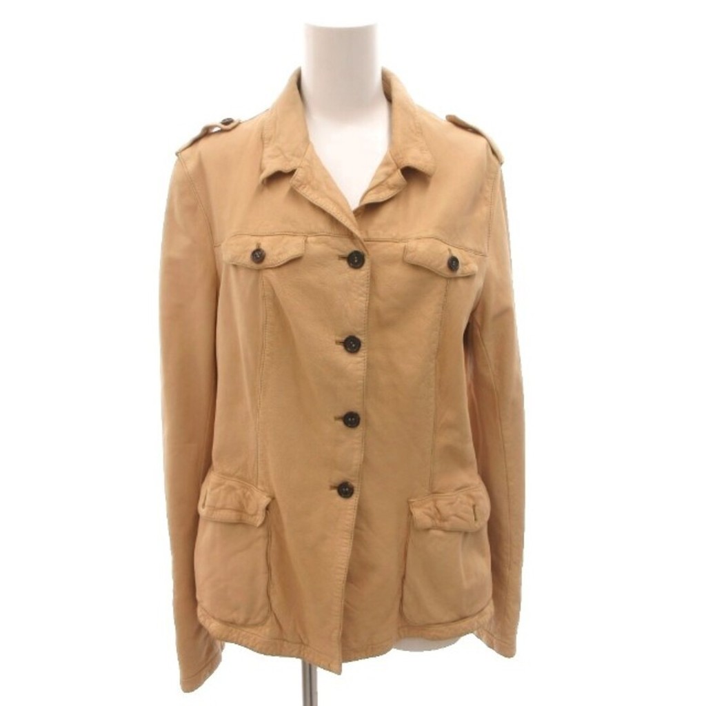 PRADA Jacket brown leather Direct from Japan Secondhand