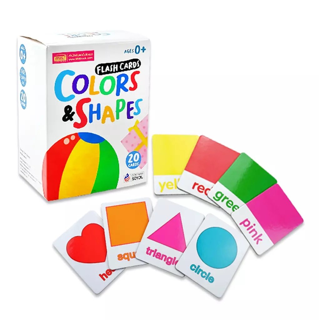 Se-ed (ซีเอ็ด) : Flash Card Colors & Shapes 20 ใบ (บรรจุกล่อง)