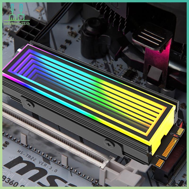 DOULLADY 5V ARGB Sync PC 2280 SSD M2 หม้อน้ํา PC RGB M.2 NVMe หม้อน้ําประสิทธิภาพสูงหม้อน้ํา Endless
